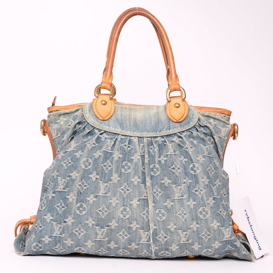 Louis Vuitton Blue Denim Neo Cabby GM Shoulder Bag