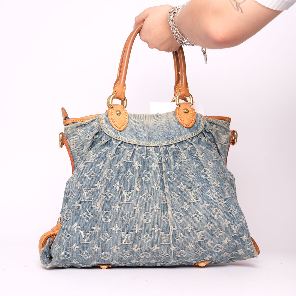 Louis Vuitton Blue Denim Neo Cabby GM Shoulder Bag