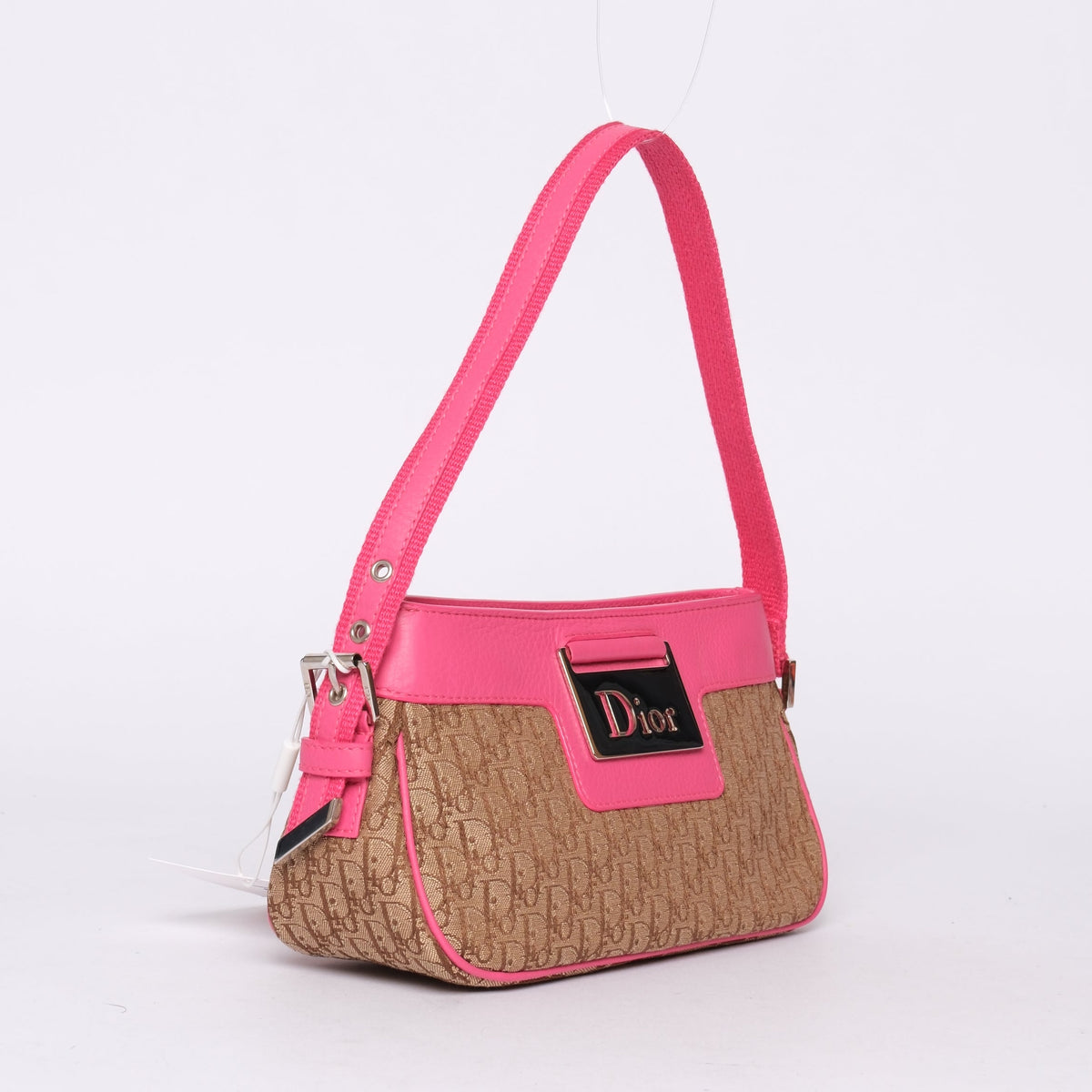 Christian Dior Pink Oblique Trotter Monogram Pochette Shoulder Bag