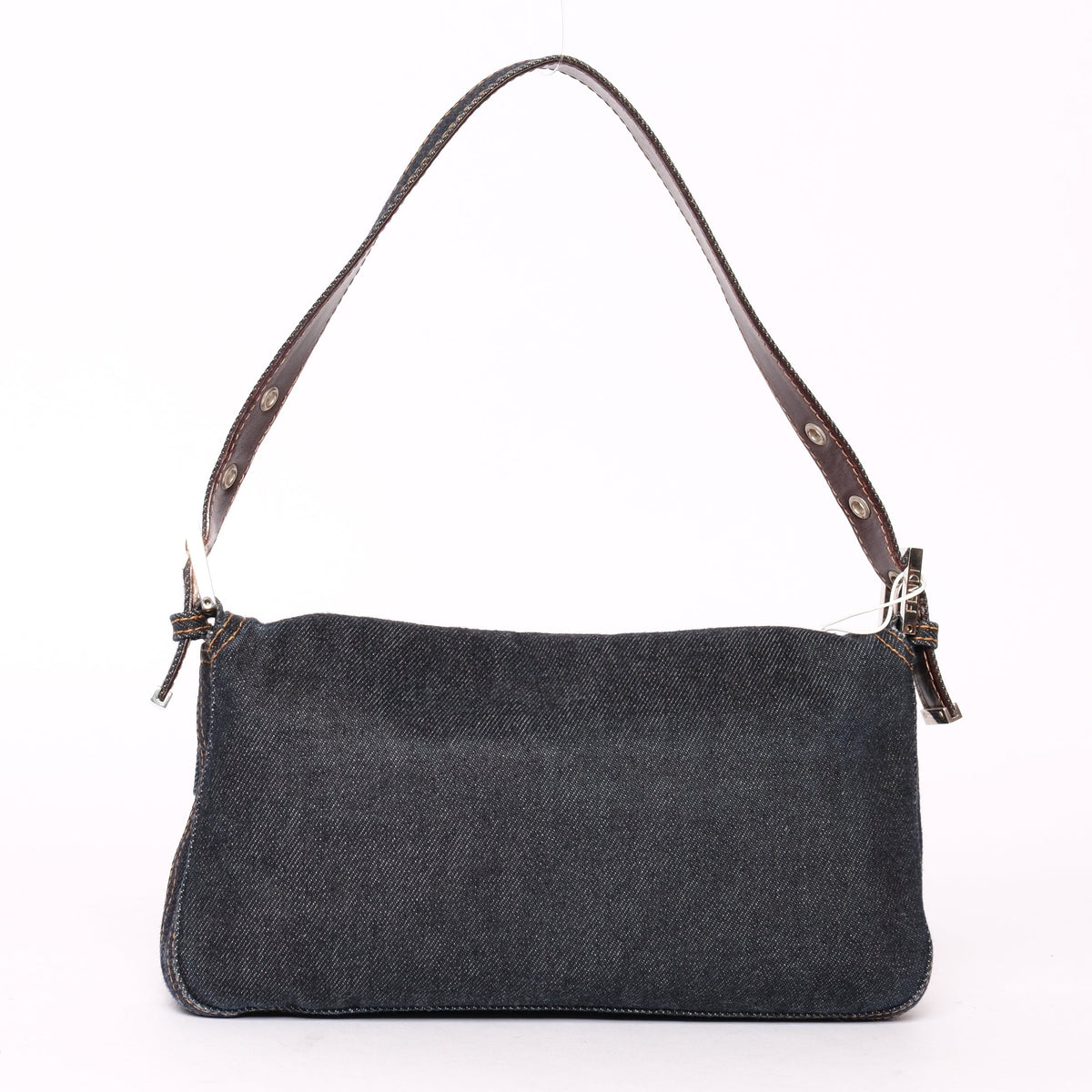 Fendi Denim Baguette Shoulder Bag SHW