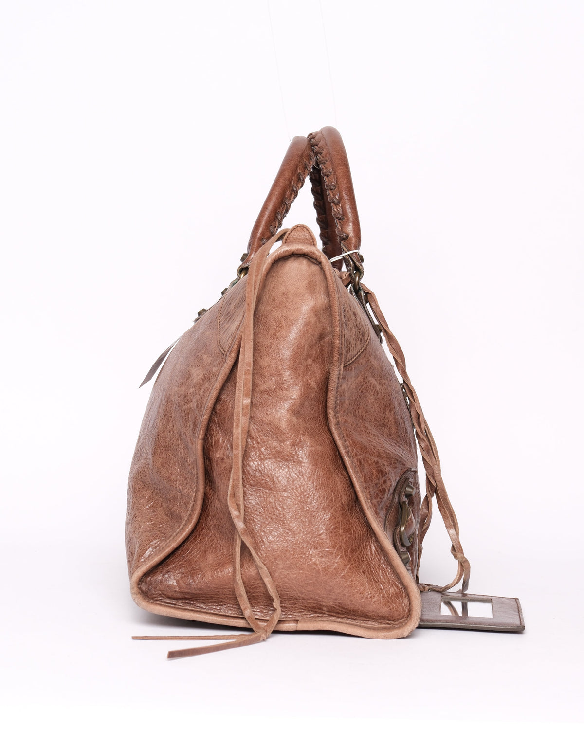 Balenciaga Brown Leather Work Tote w/ Bronze Hardware