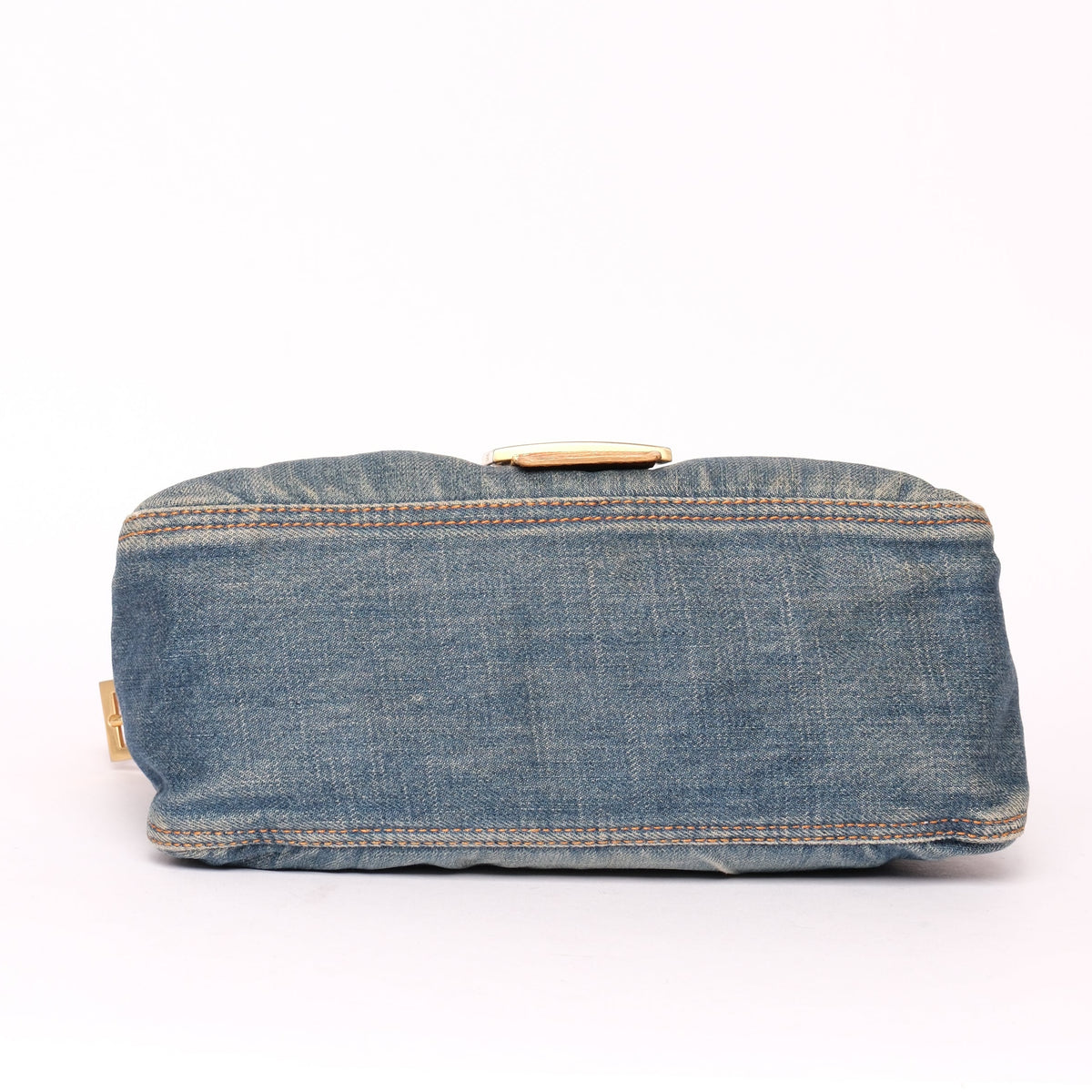 Fendi Denim Mama Baguette w/ Lizard Trim