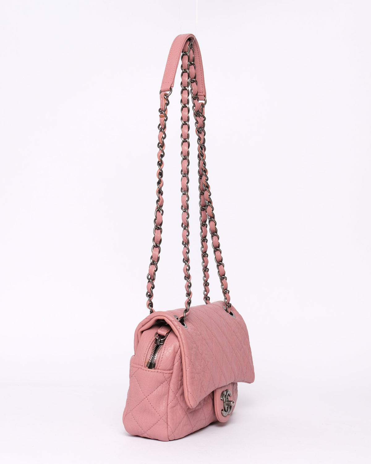 Chanel Matelasse Chain Shoulder Bag Leather Pink