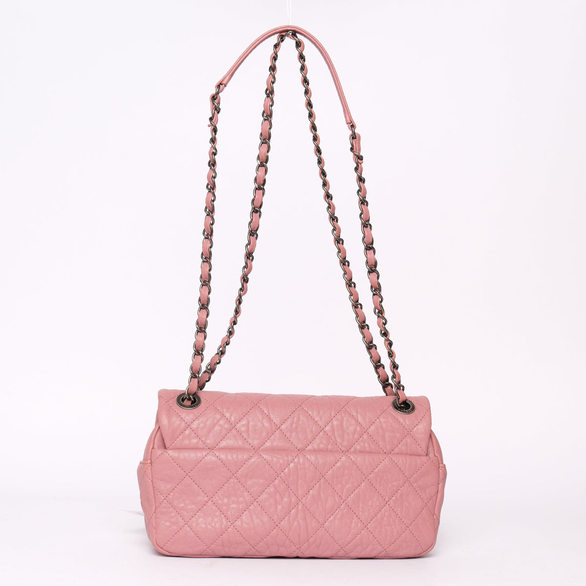Chanel Matelasse Chain Shoulder Bag Leather Pink