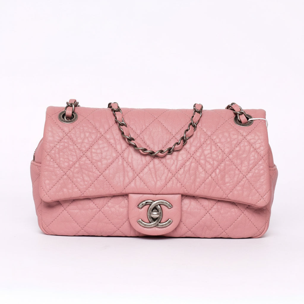 Chanel Matelasse Chain Shoulder Bag Leather Pink