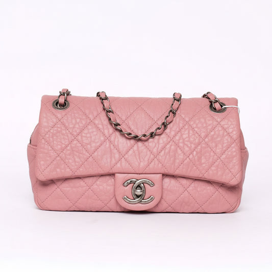 Chanel Matelasse Chain Shoulder Bag Leather Pink