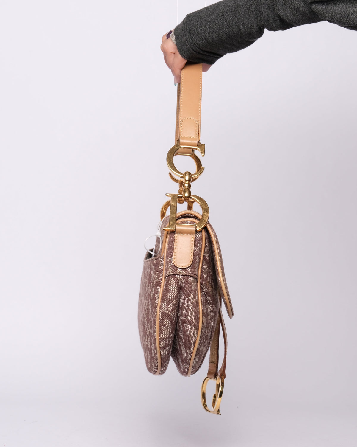 Christian Dior Love Brown Monogram Double Saddle