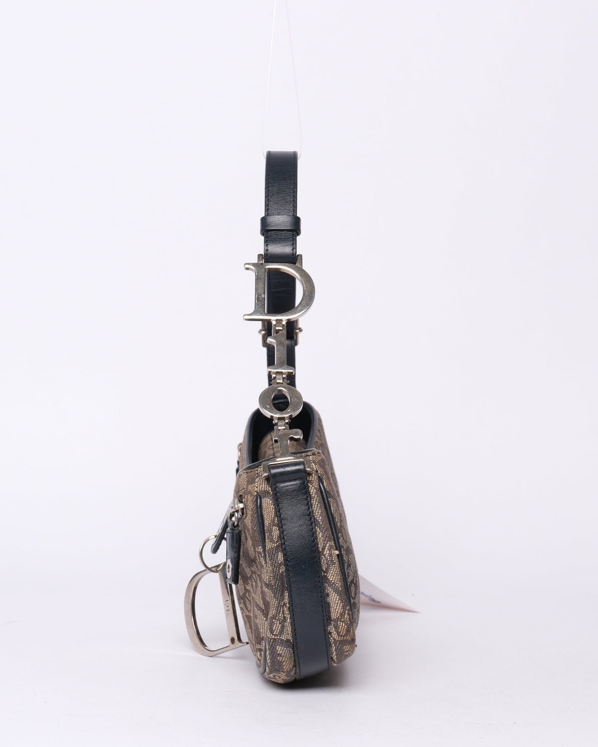 Christian Dior Blue Trotter Monogram Charms Shoulder Bag