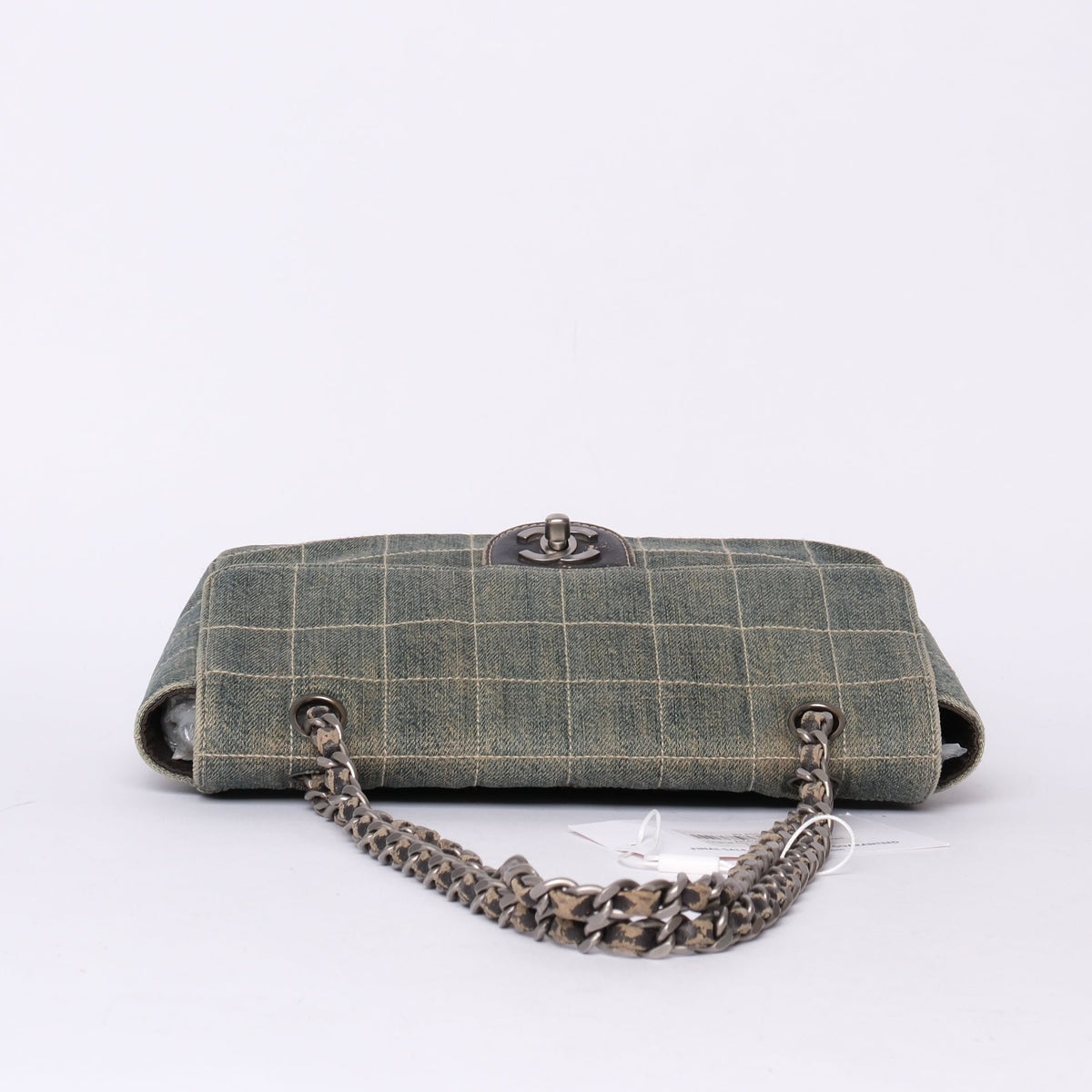 Chanel Denim Chocolate Bar Quilted Flap Shoulder Bag