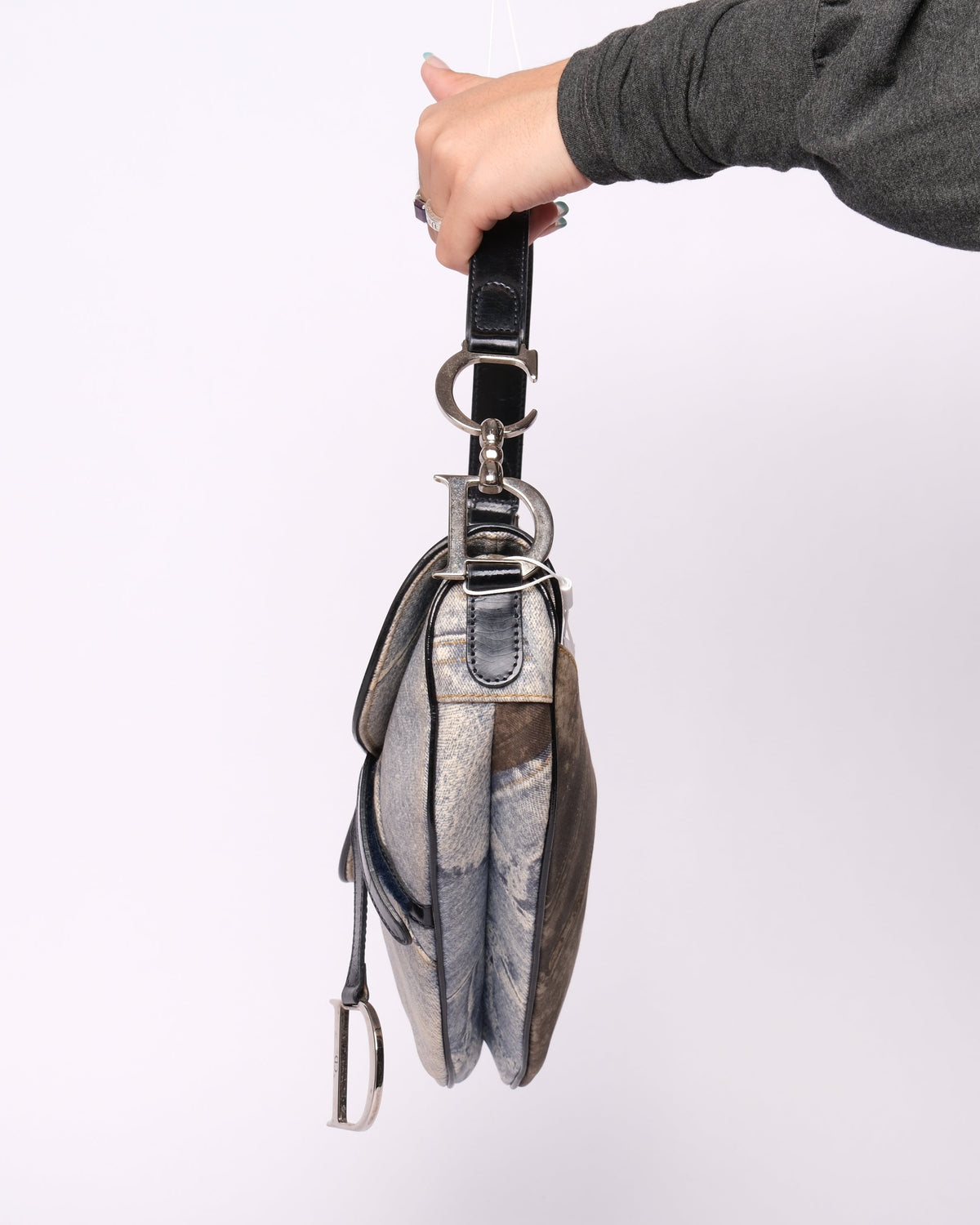 Christian Dior Denim Speedway Saddle Shoulder Bag