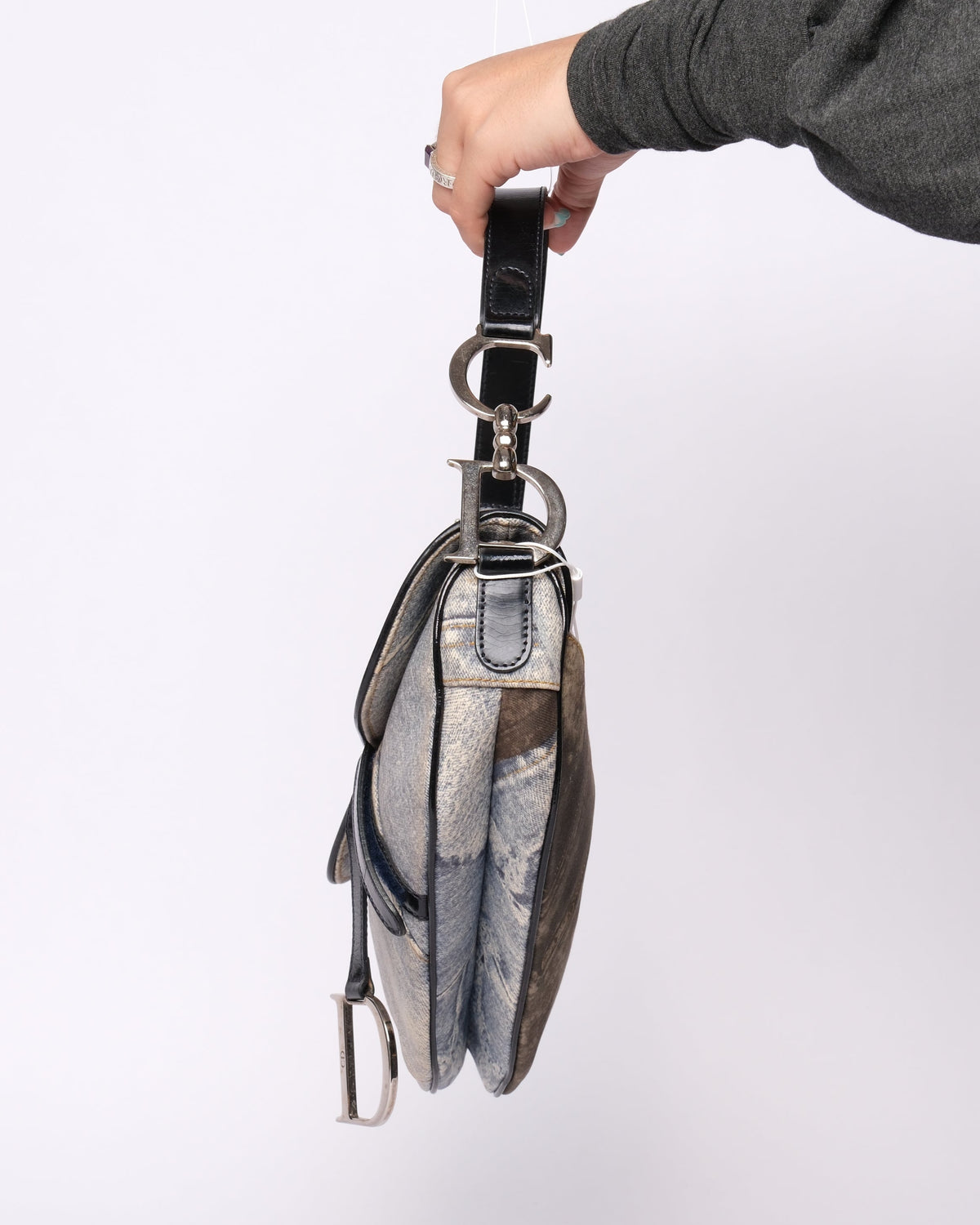 Christian Dior Denim Speedway Saddle Shoulder Bag