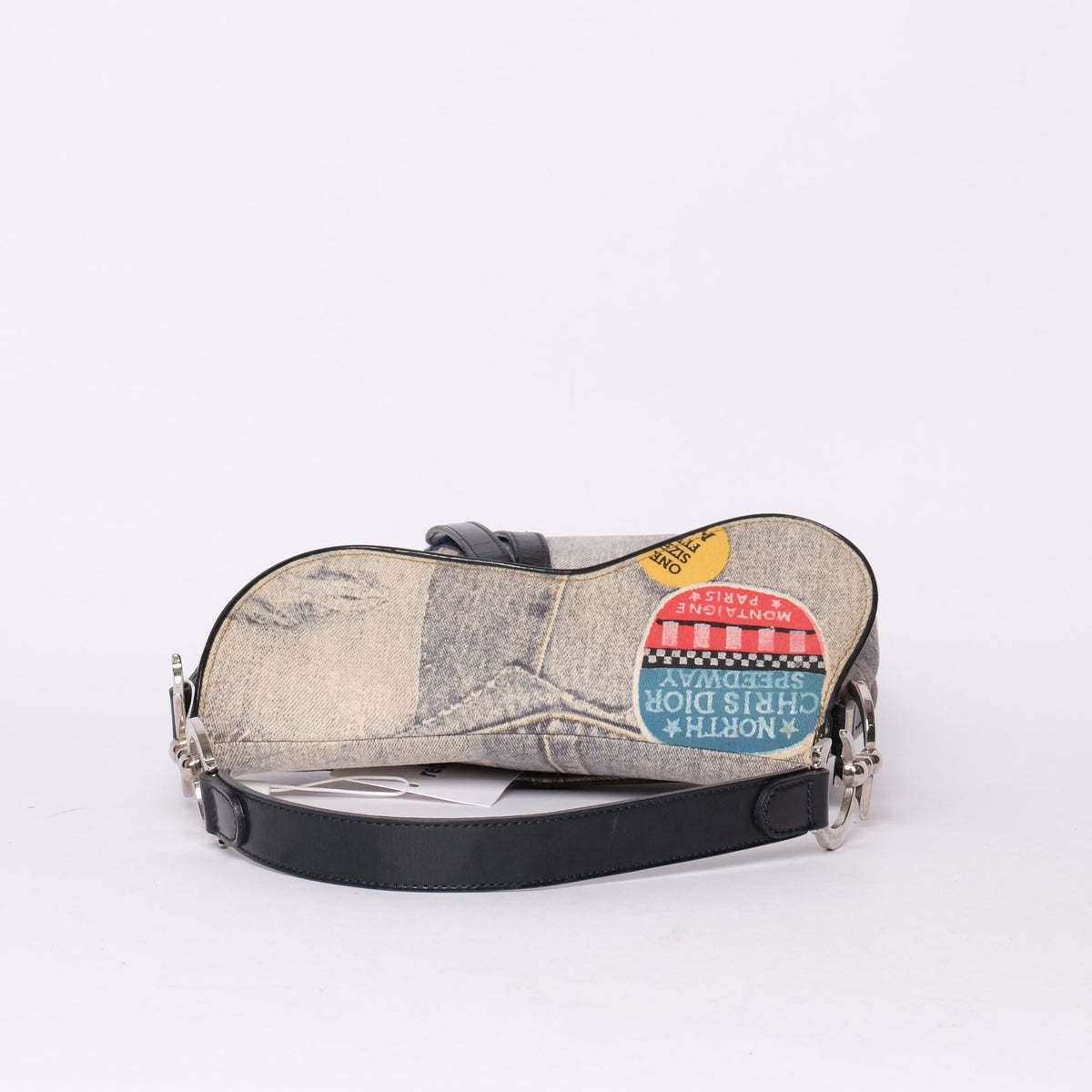 Christian Dior Denim Speedway Saddle Shoulder Bag