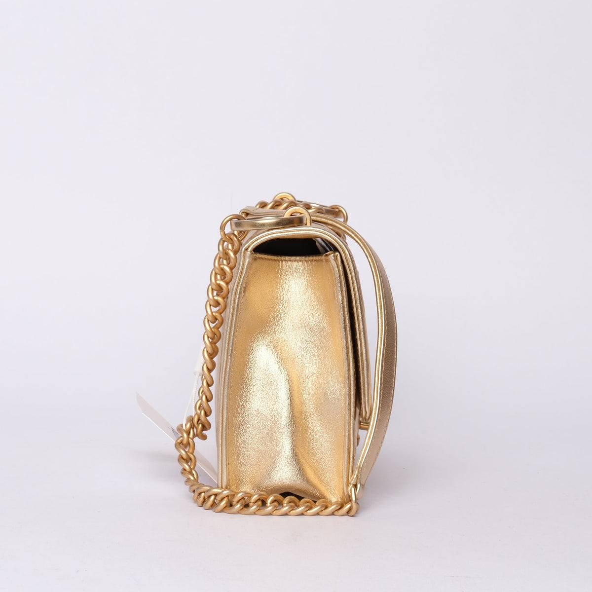 Chanel Gold Metallic Lambskin Leather COCO Monogram Flap