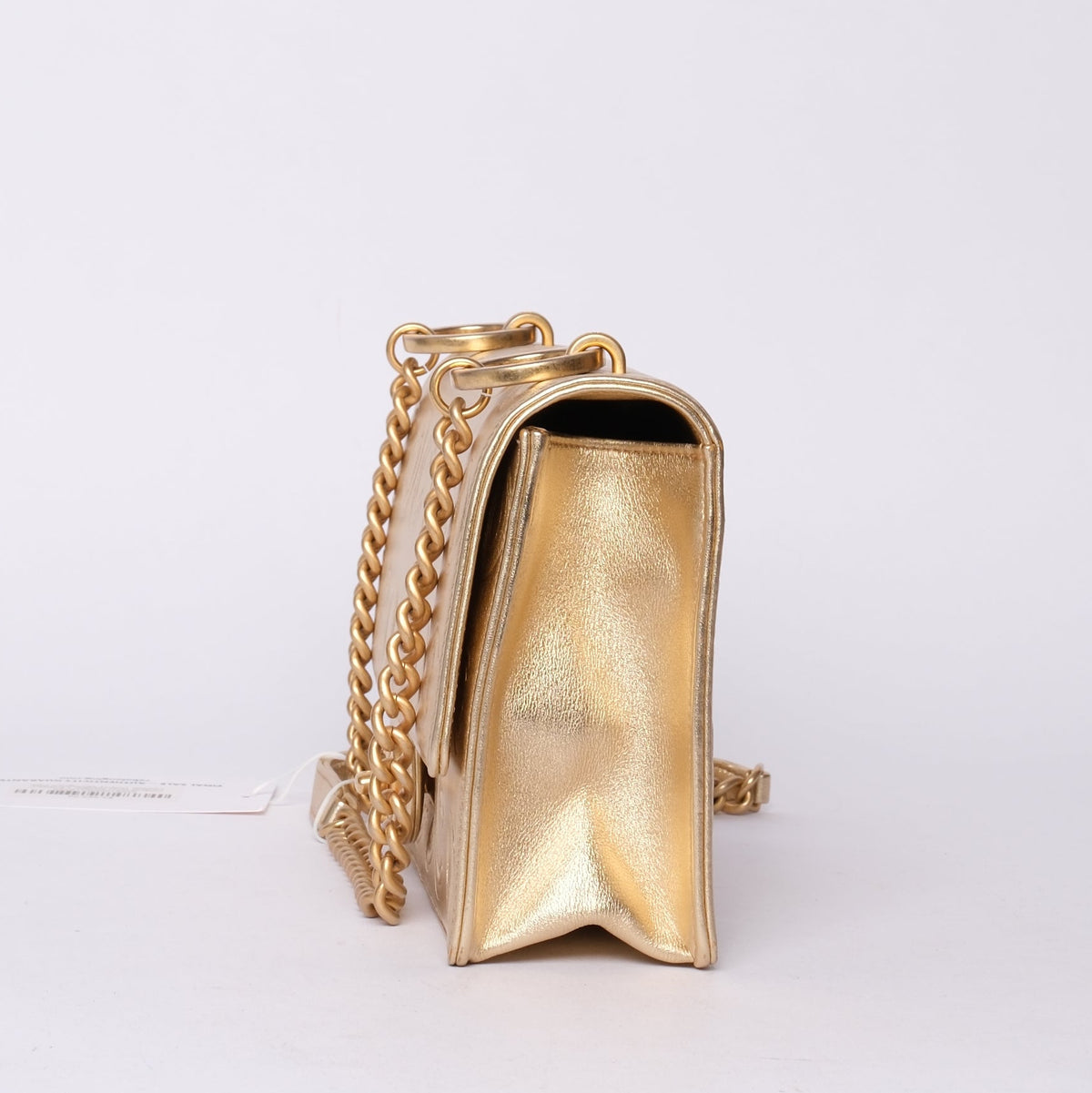 Chanel Gold Metallic Lambskin Leather COCO Monogram Flap