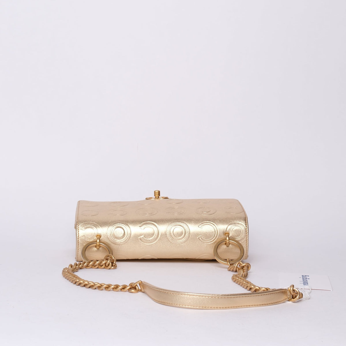 Chanel Gold Metallic Lambskin Leather COCO Monogram Flap