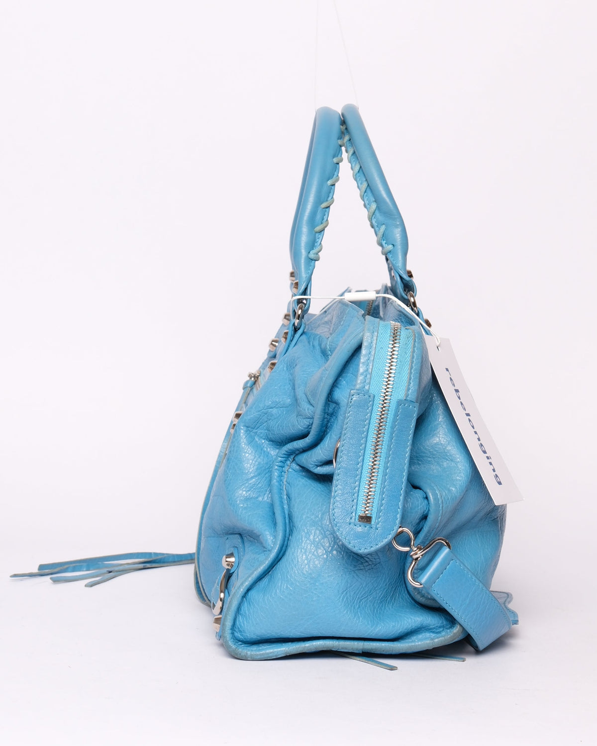 Balenciaga Sky Blue City Bag w/ Silver Hardware