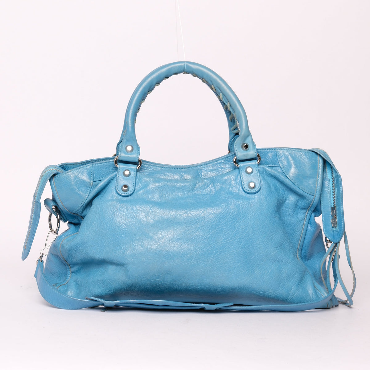 Balenciaga Sky Blue City Bag w/ Silver Hardware