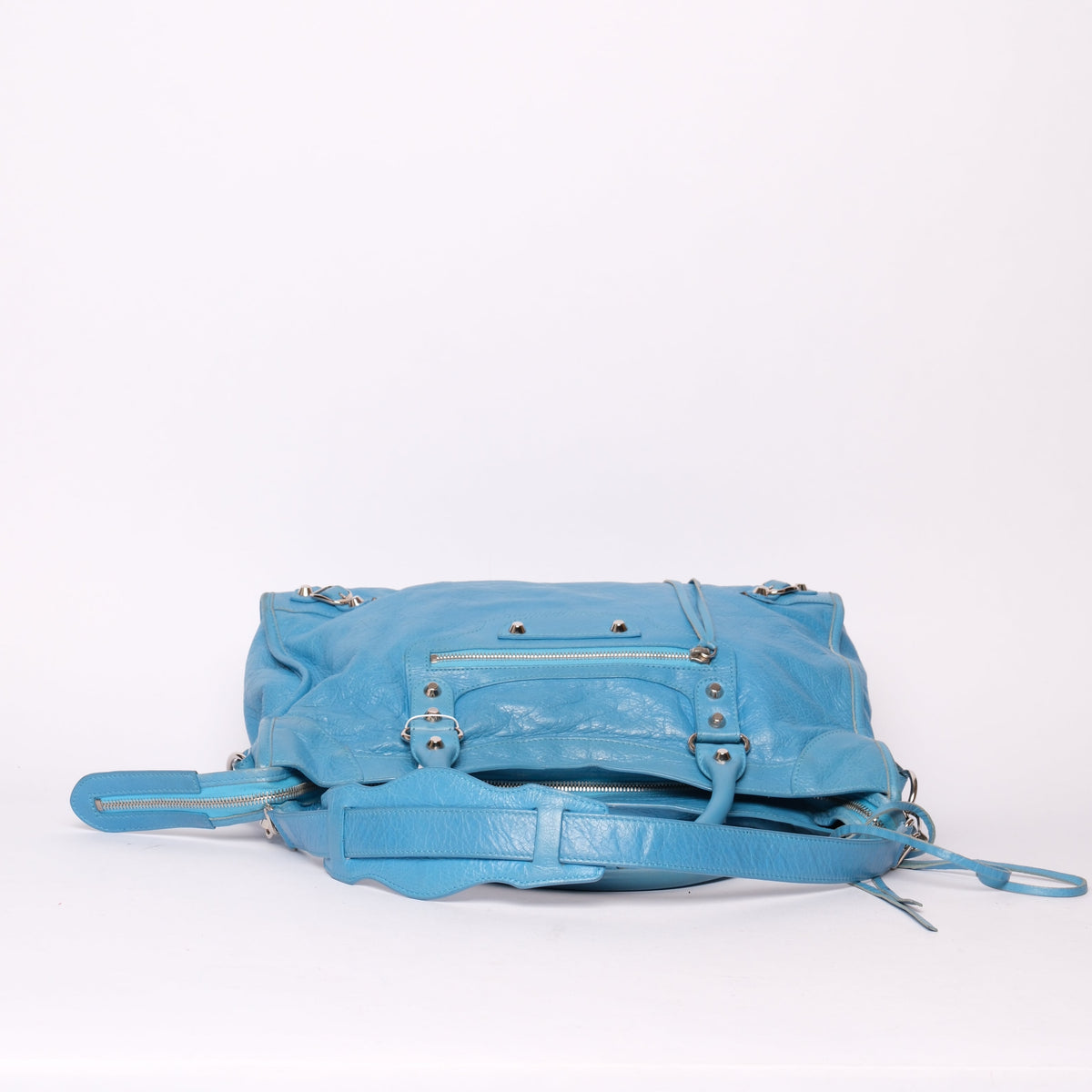 Balenciaga Sky Blue City Bag w/ Silver Hardware