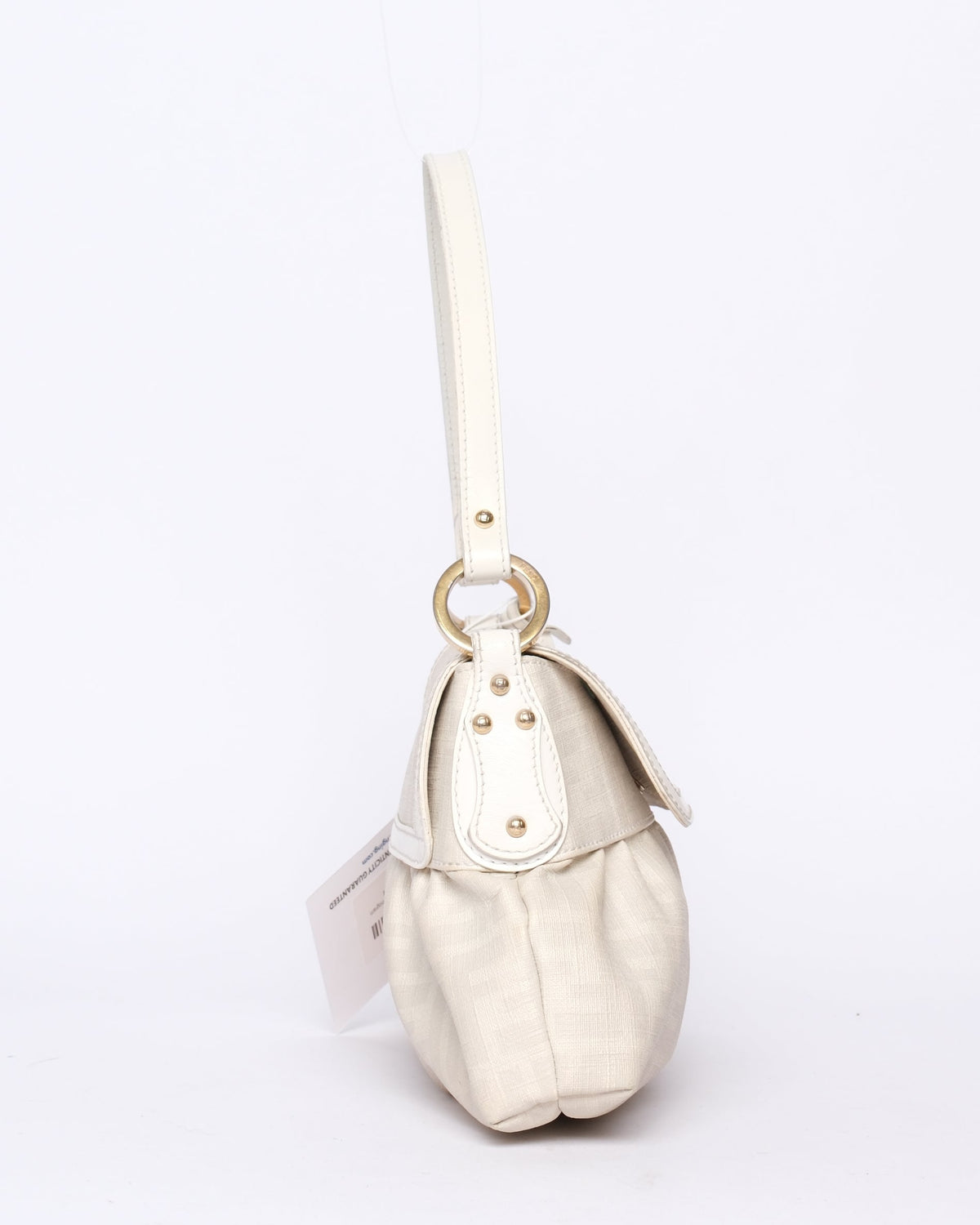 Fendi White PVC Zucca Monogram Chef Shoulder Bag