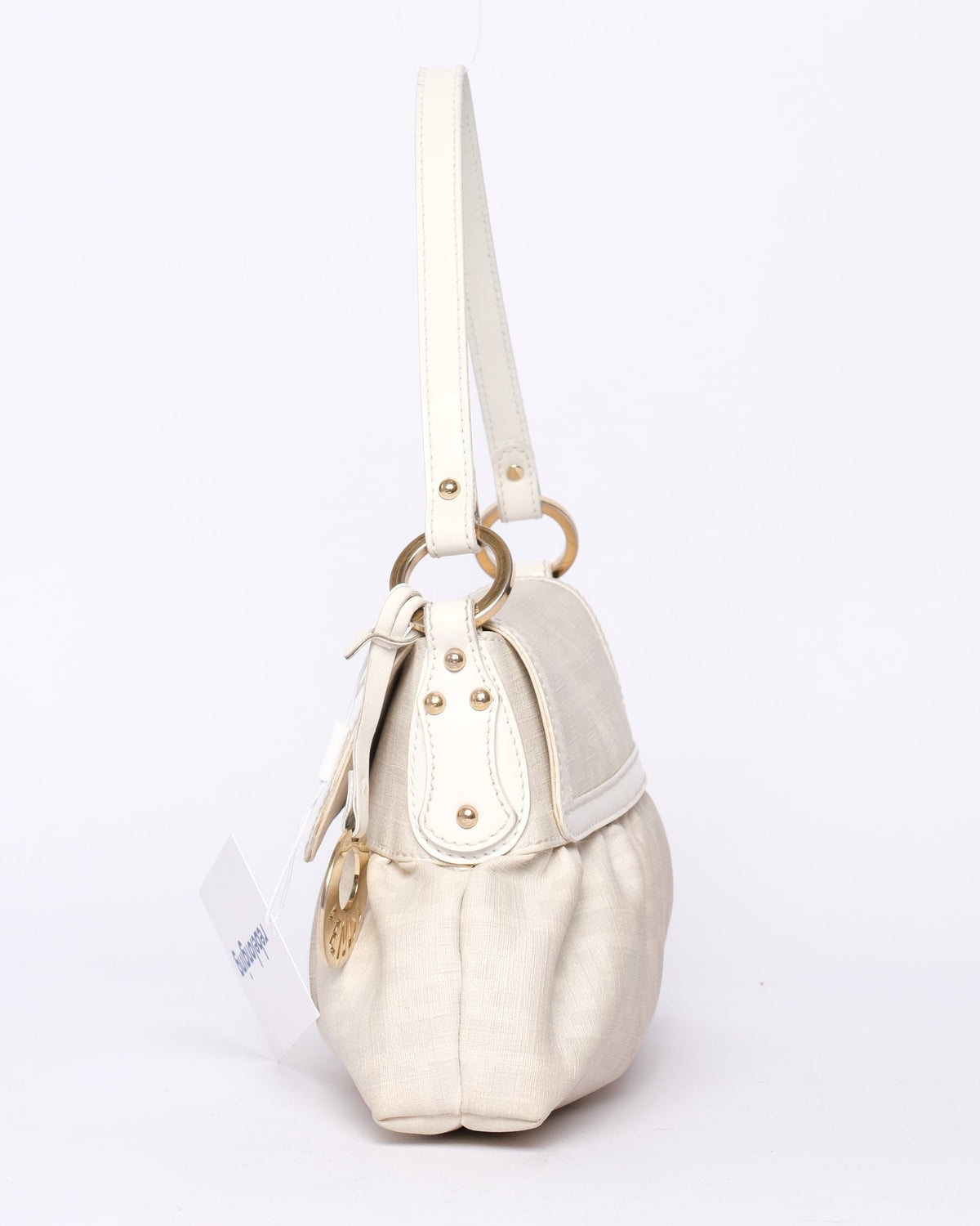 Fendi White PVC Zucca Monogram Chef Shoulder Bag