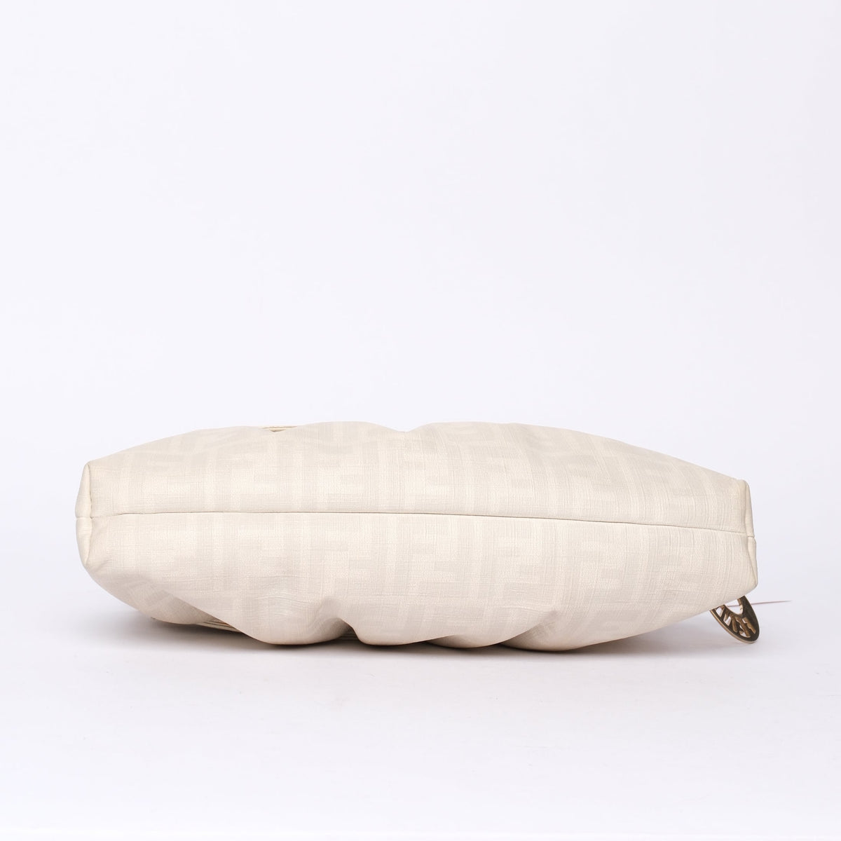 Fendi White PVC Zucca Monogram Chef Shoulder Bag