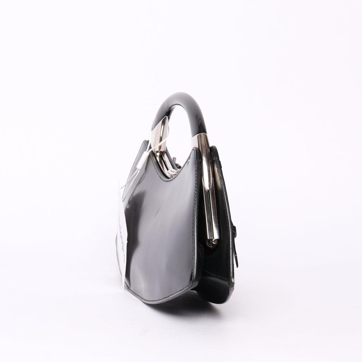 Christian Dior Leather Bondage Top Handle Bag