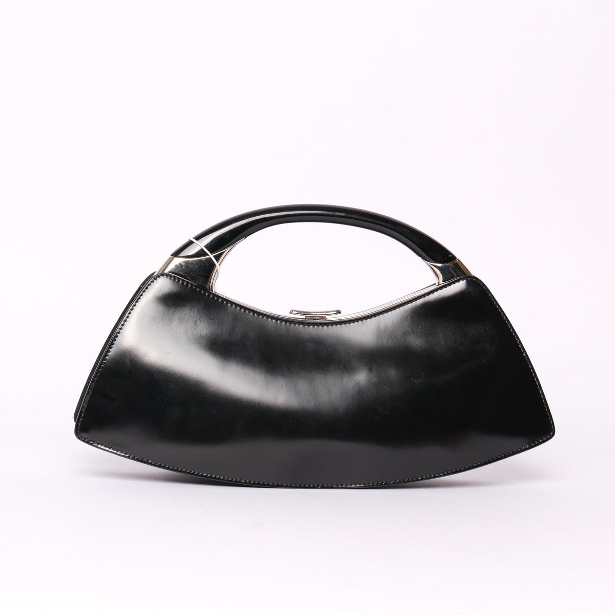 Christian Dior Leather Bondage Top Handle Bag