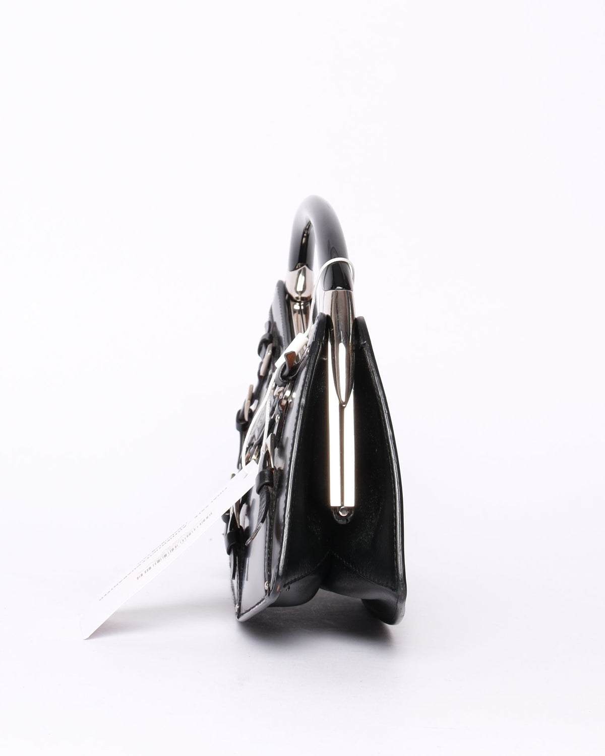 Christian Dior Leather Bondage Top Handle Bag