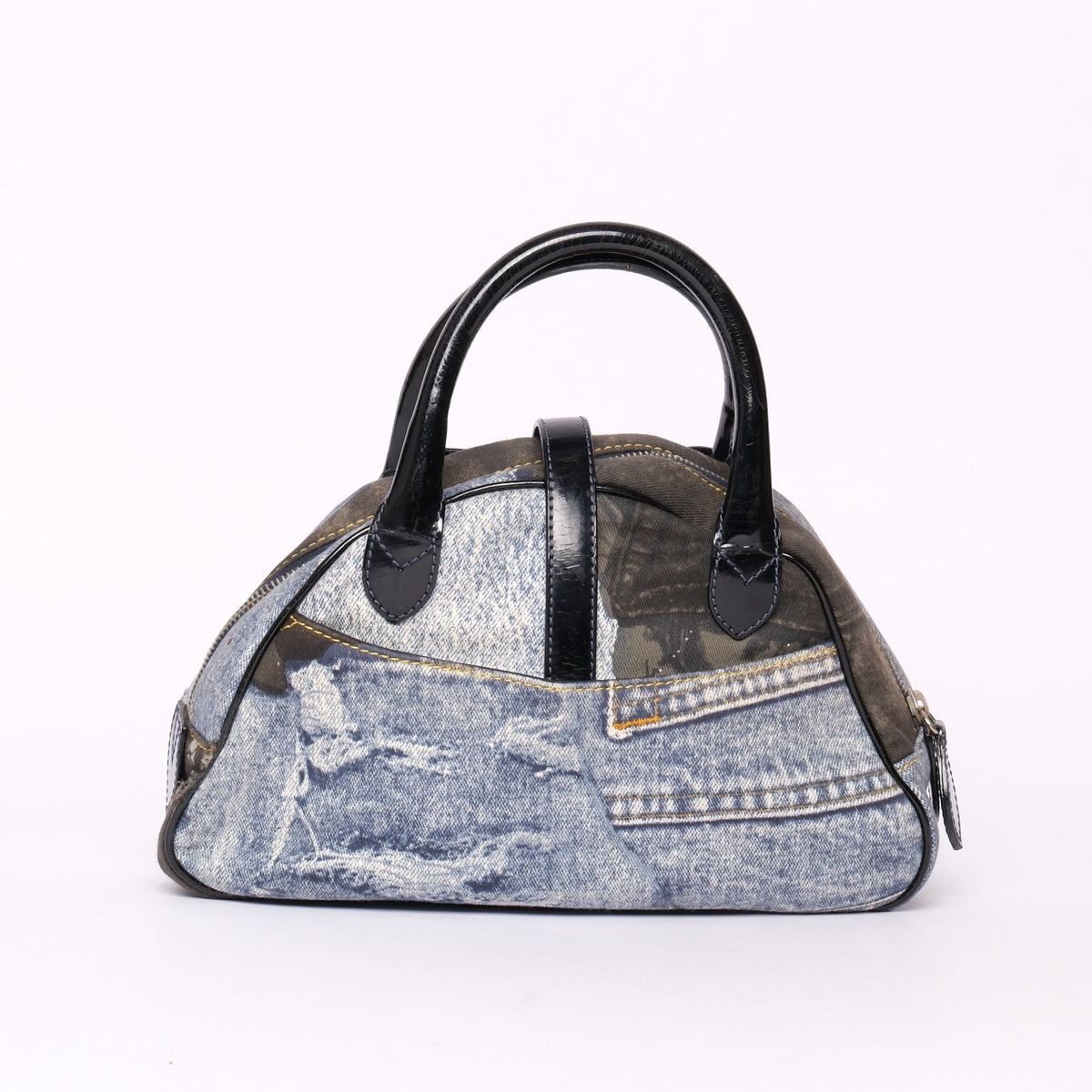 Christian Dior Denim Mini Double Saddle Bowler