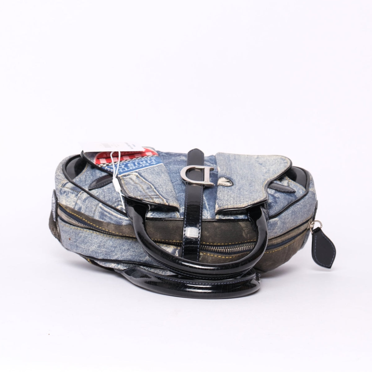 Christian Dior Denim Mini Double Saddle Bowler