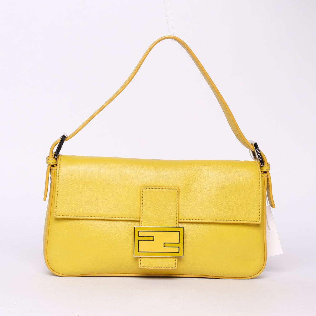 Fendi Yellow Leather Baguette
