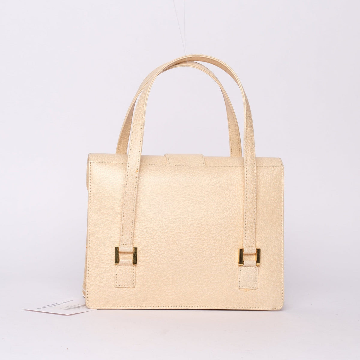 Fendi Beige Stone Hardware Top Handle Bag