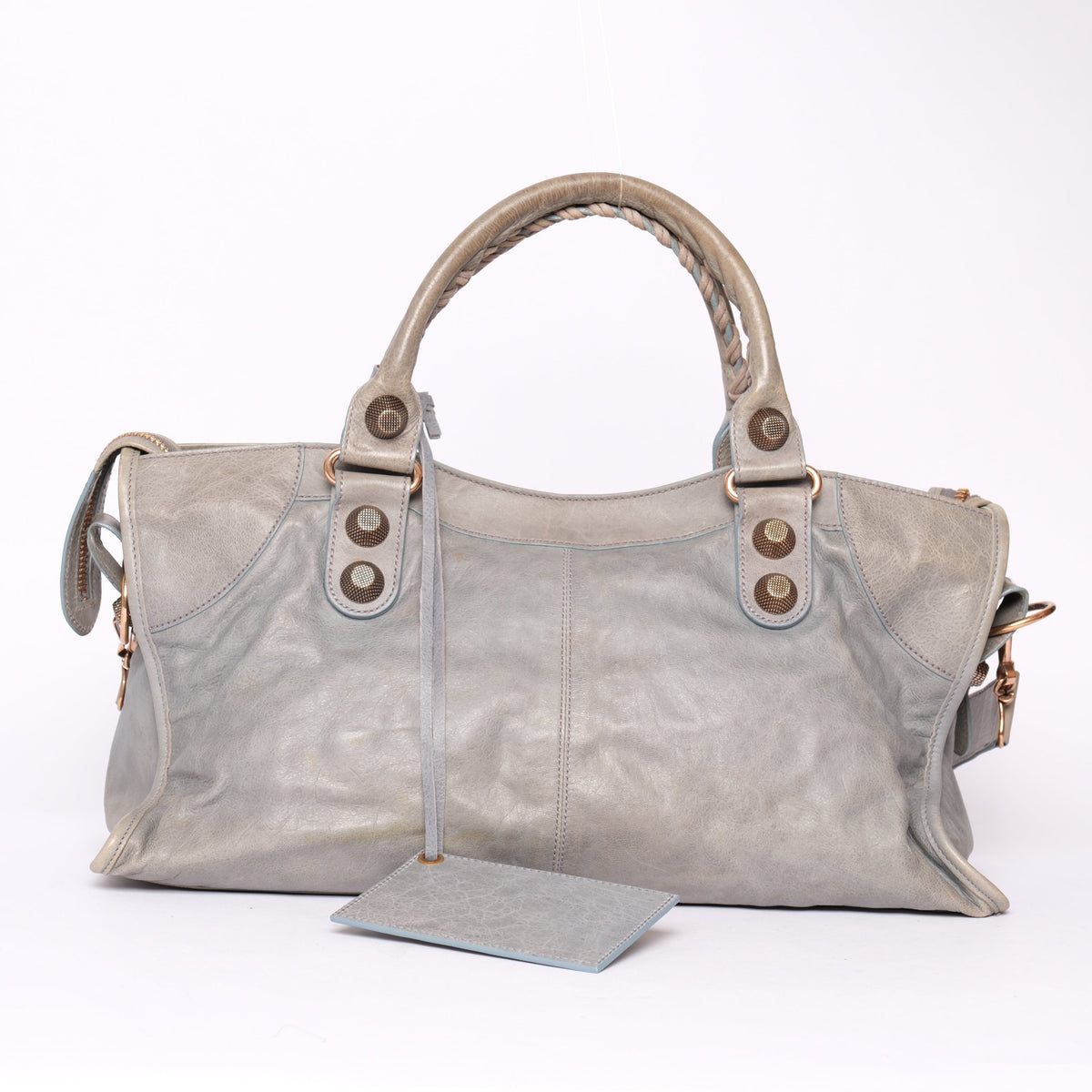 Balenciaga Light Blue Leather "Part-Time" w/ Giant GHW