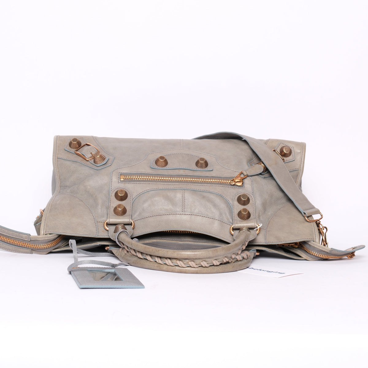 Balenciaga Light Blue Leather "Part-Time" w/ Giant GHW