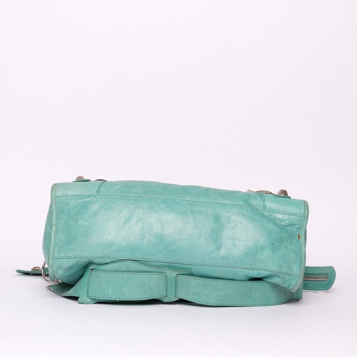 Balenciaga Teal Leather Giant SHW City Bag
