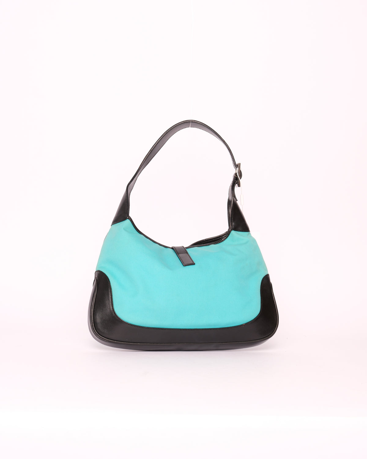 Gucci Turquoise Canvas & Leather Jackie Bardot Shoulder Bag