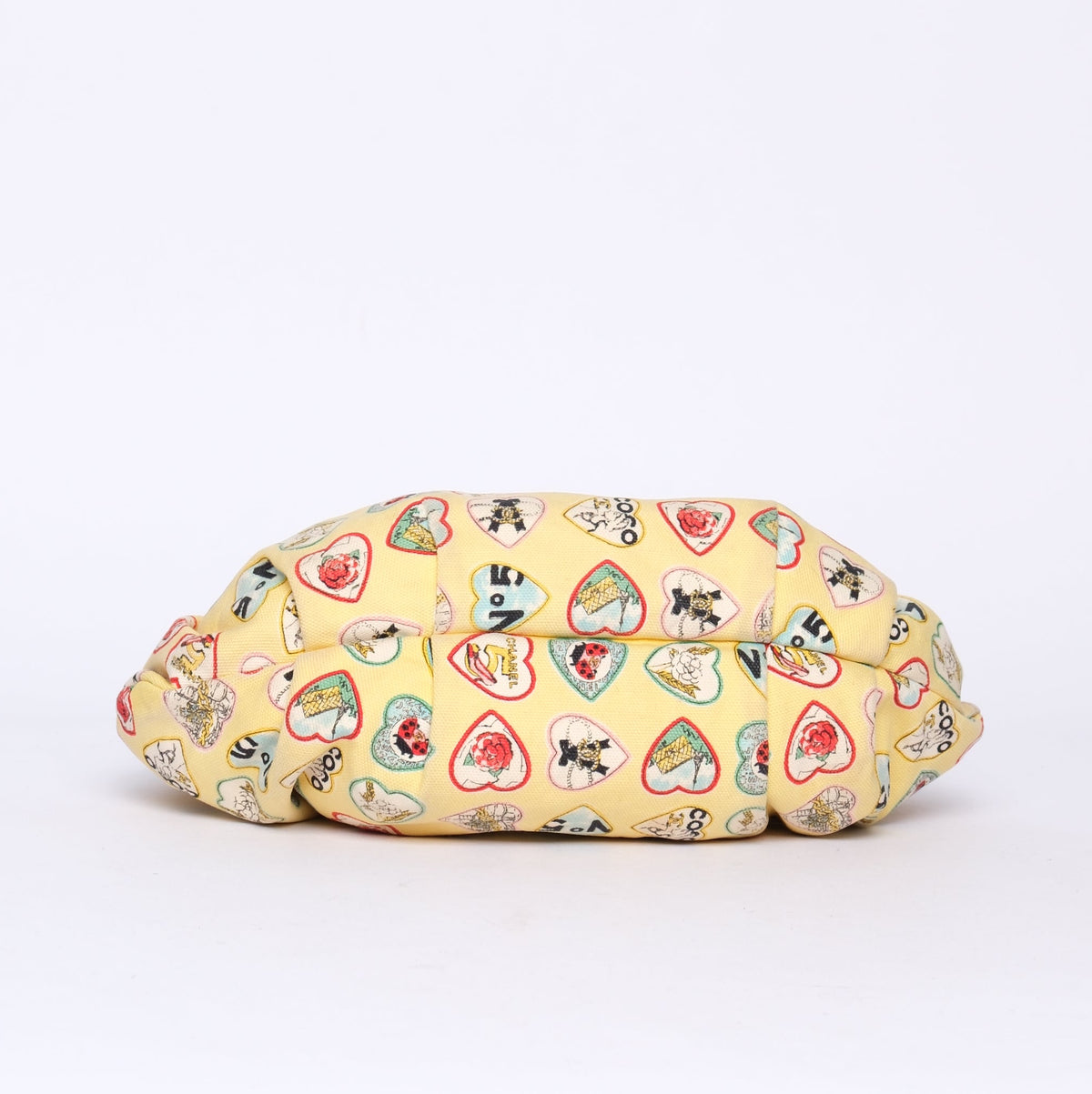 Chanel Yellow Valentines Collection Boat Canvas Pochette