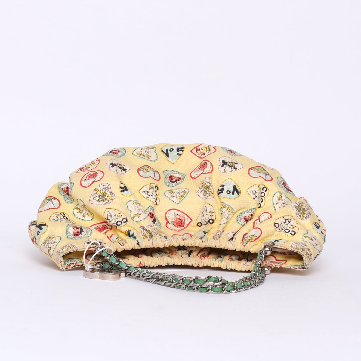Chanel Yellow Valentines Collection Boat Canvas Pochette