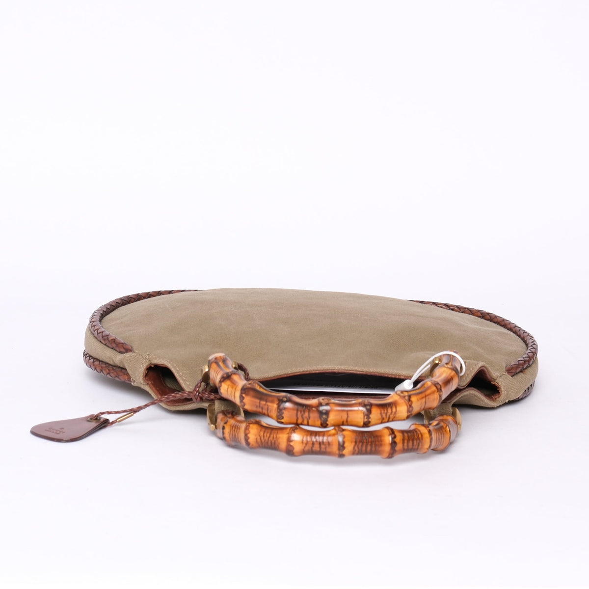 Gucci Bamboo Handle Khaki Mini Tote