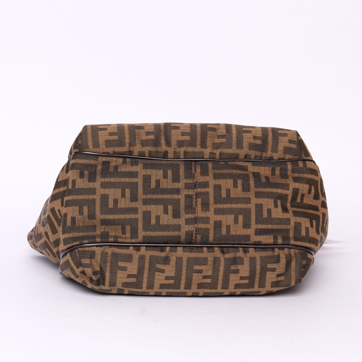 Fendi Canvas & Leather Zucca Monogram Tote Bag
