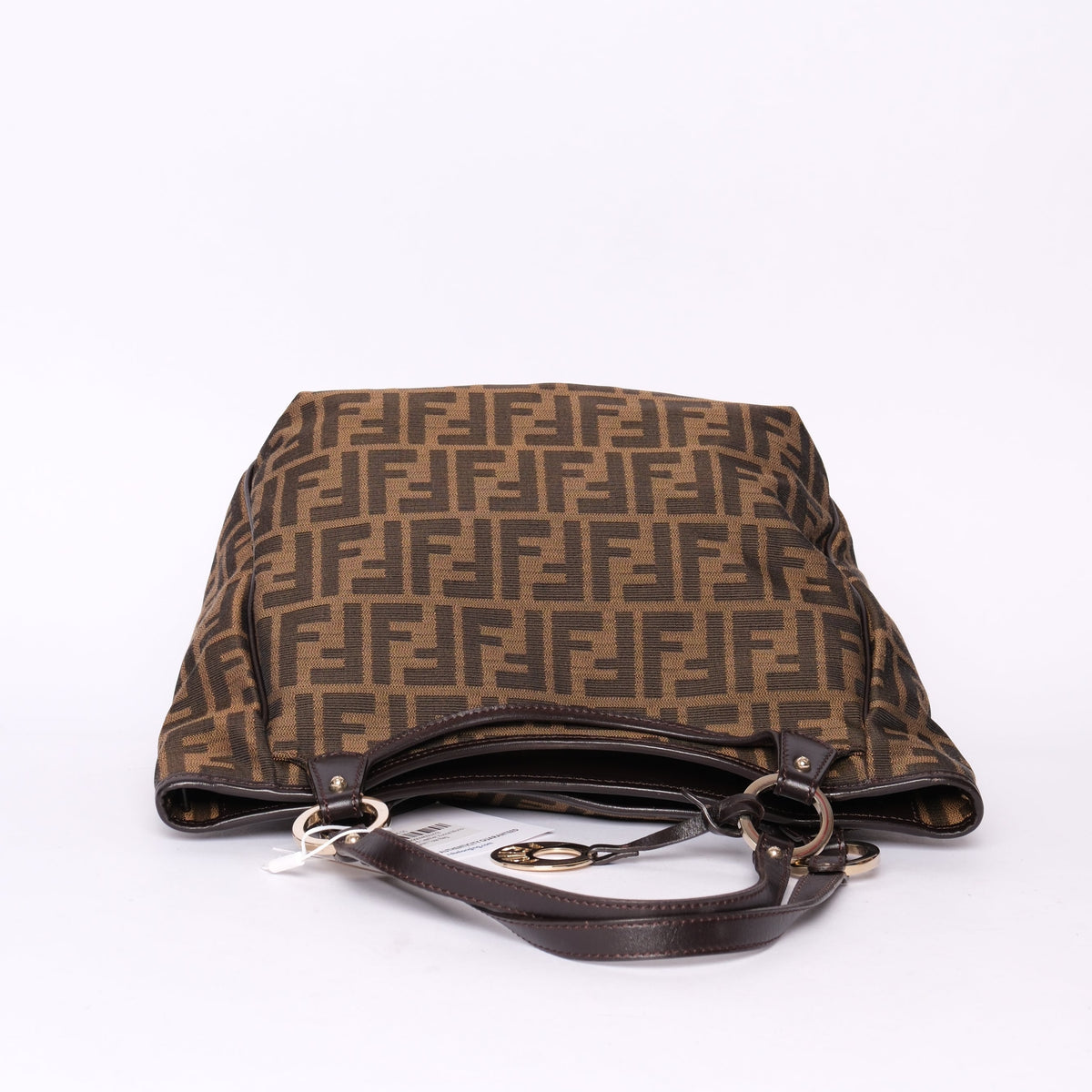 Fendi Canvas & Leather Zucca Monogram Tote Bag