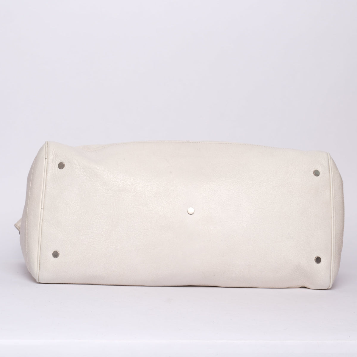 Balenciaga White Leather "Twiggy" City Bag