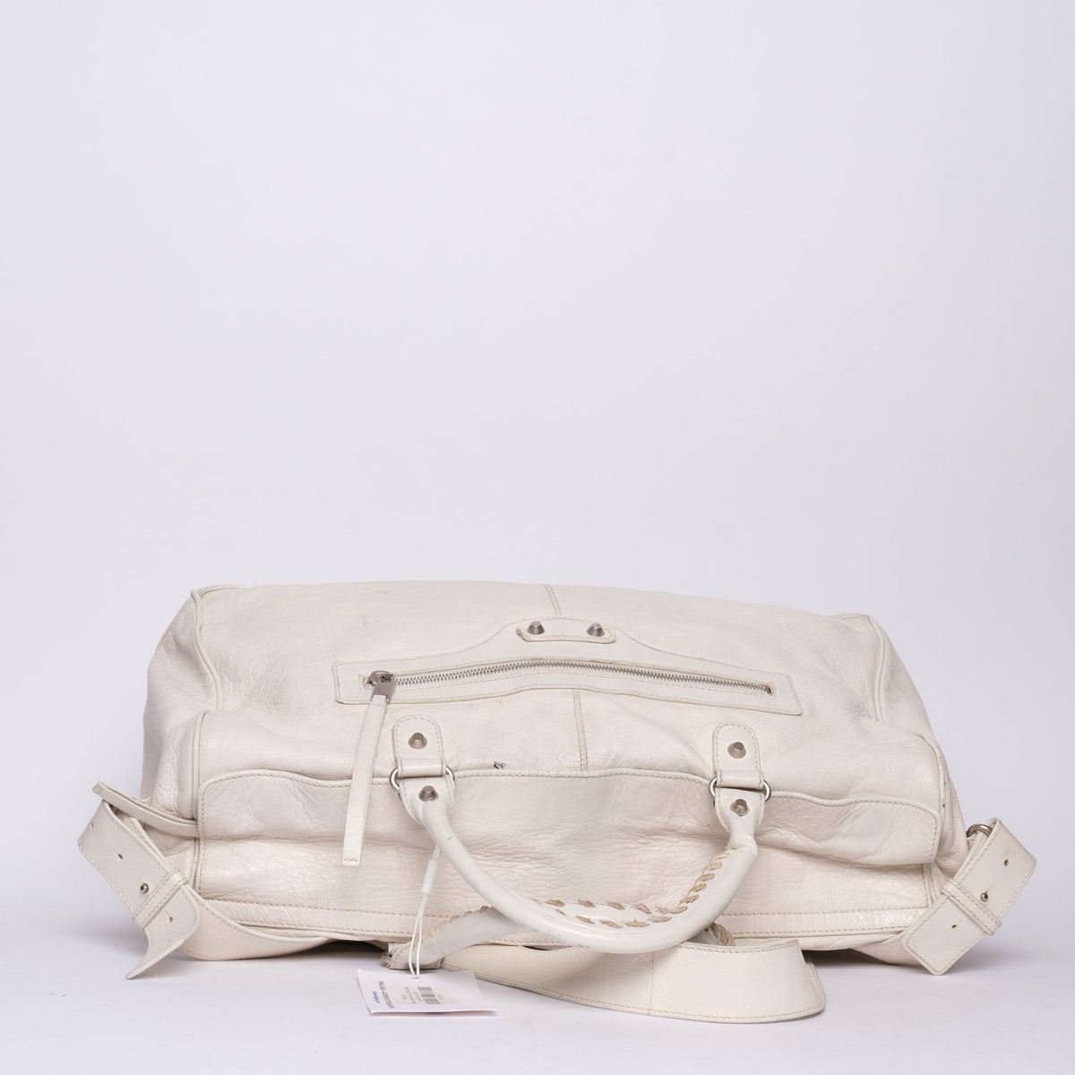 Balenciaga White Leather "Twiggy" City Bag