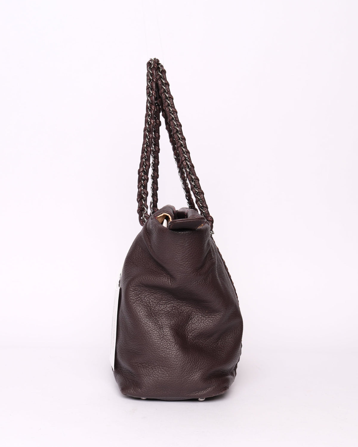 Chanel Brown Lambskin Leather Luxe Ligne Chain Tote bag