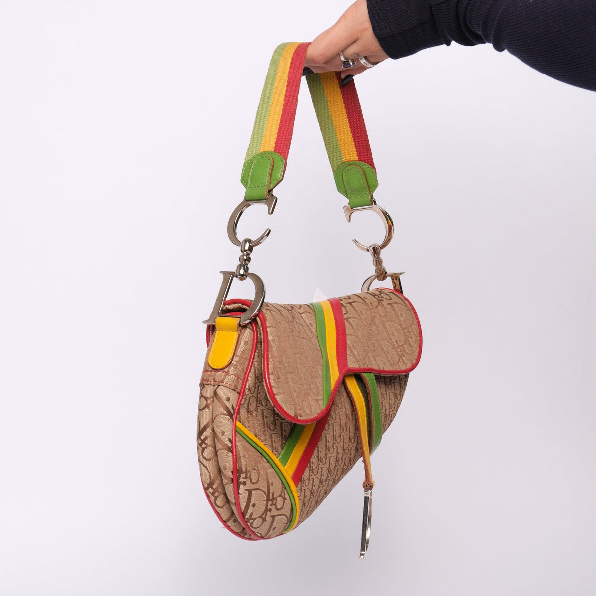 Christian Dior Galliano Era Rasta Saddle Bag
