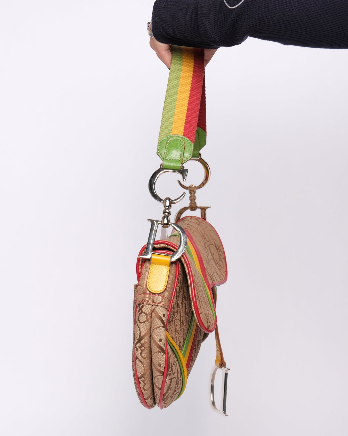 Christian Dior Galliano Era Rasta Saddle Bag