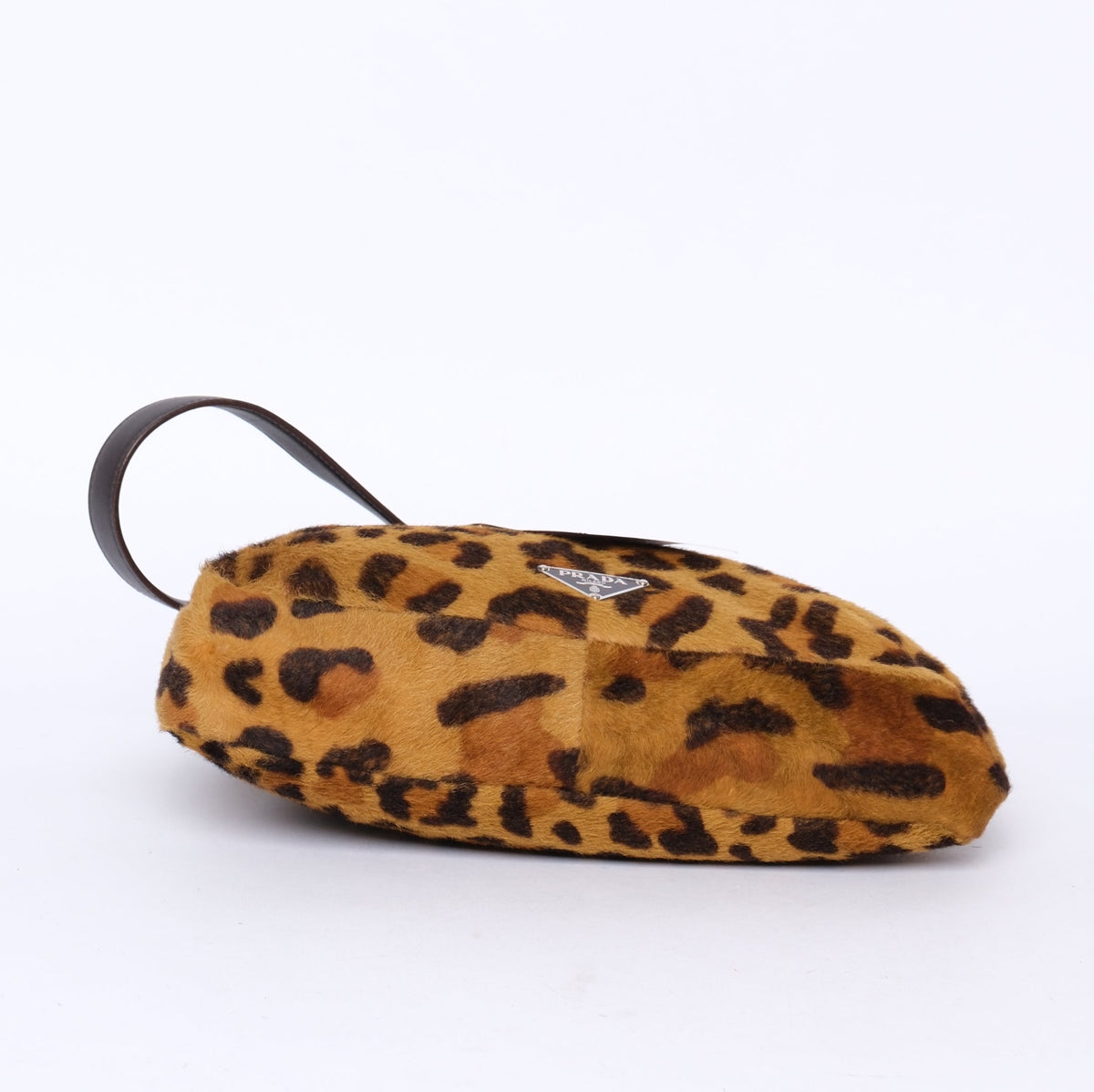 Prada Brown Pony Hair & Leather Cheetah Print Shoulder Bag