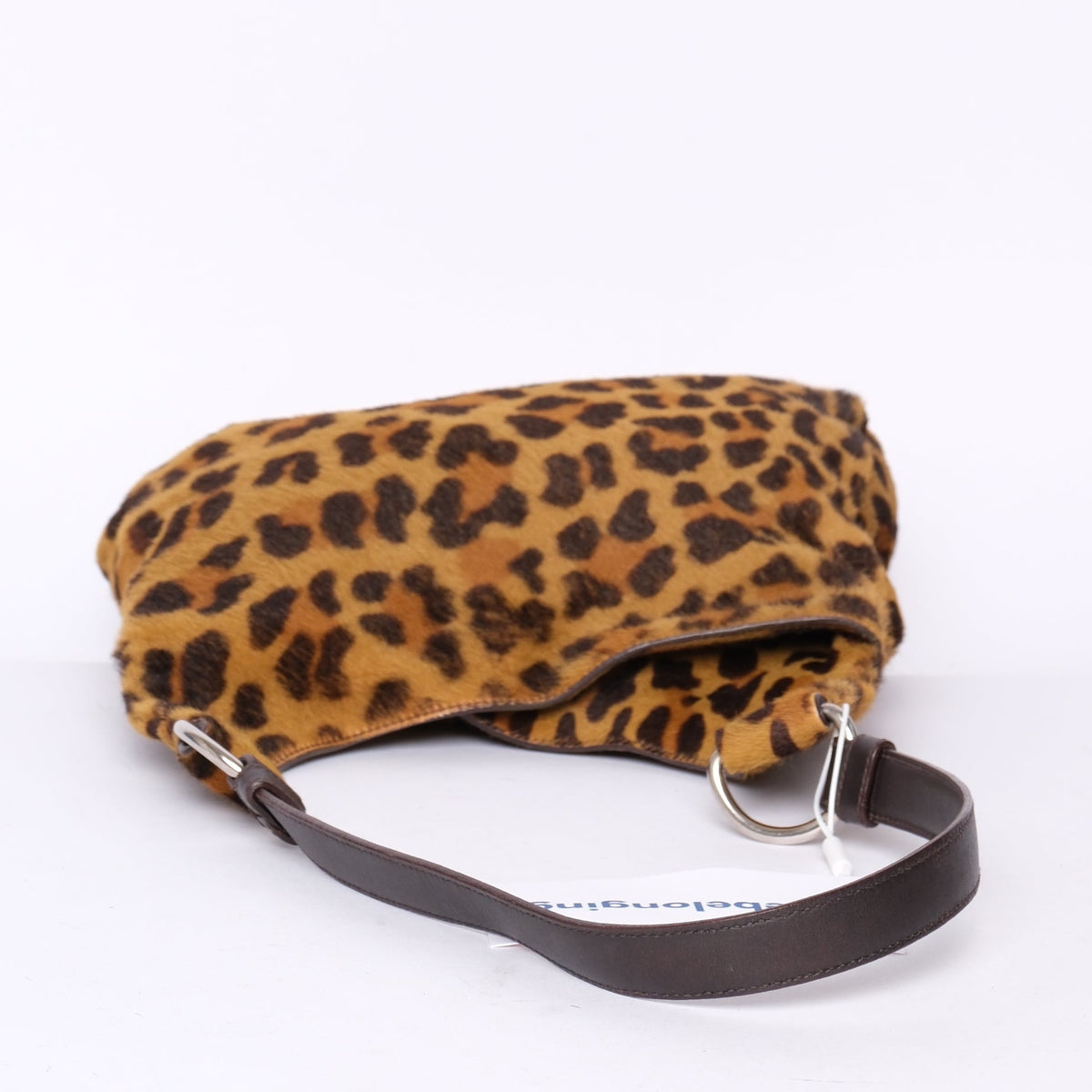 Prada Brown Pony Hair & Leather Cheetah Print Shoulder Bag