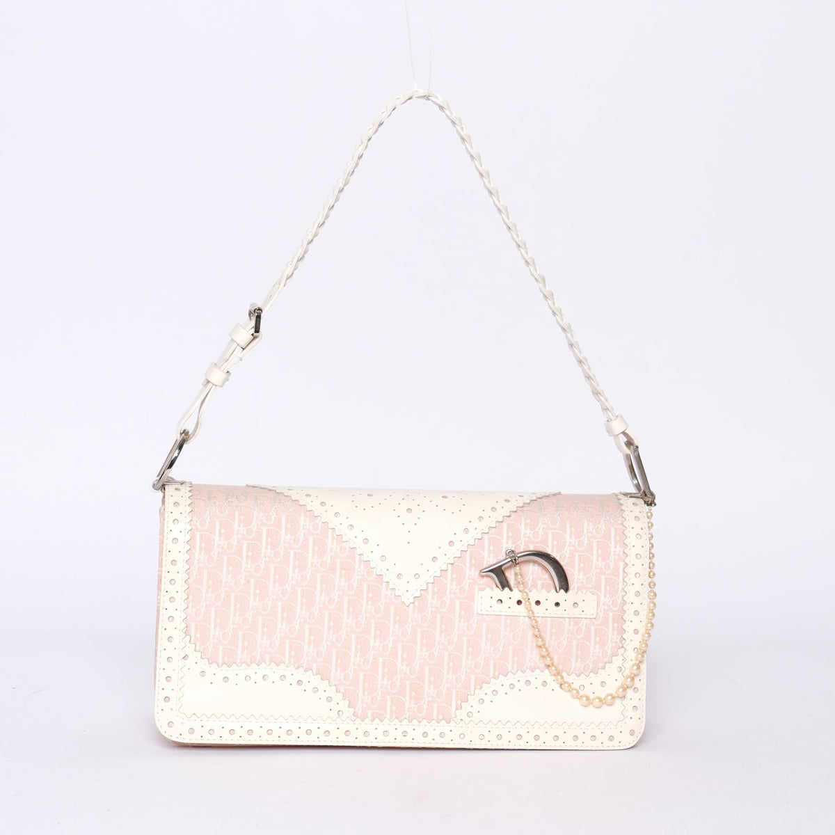 Christian Dior Pink Monogram Pearl D’Trick Bag