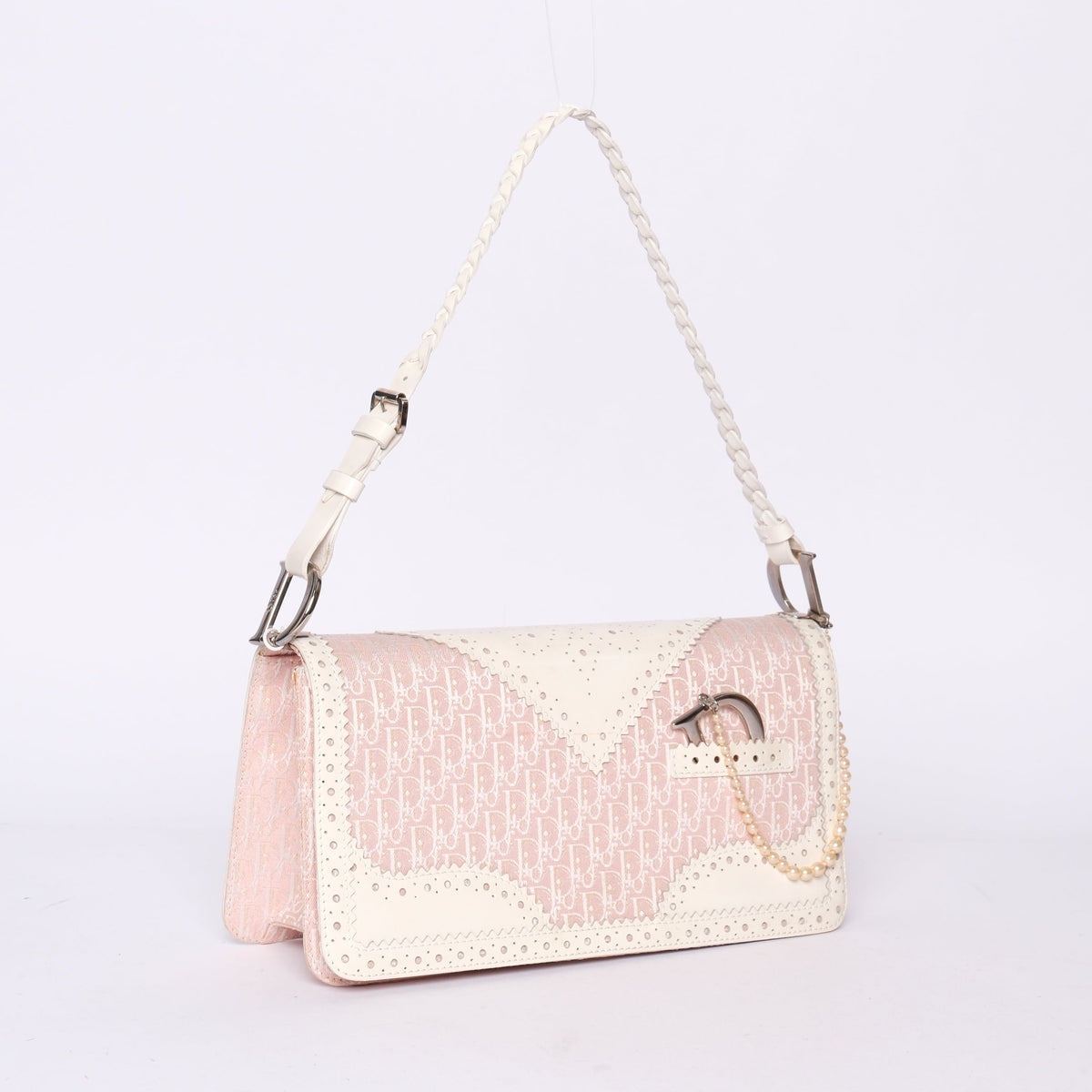 Christian Dior Pink Monogram Pearl D’Trick Bag